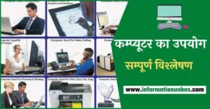 Read more about the article कम्प्यूटर का उपयोग हिंदी में जानकारी | Use of computer in hindi